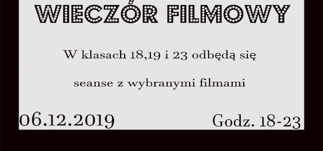 WIECZÓR FILMOWY 2019